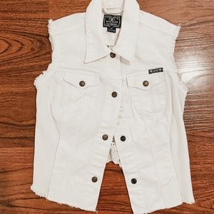 RARE lucky brand cut-off vest